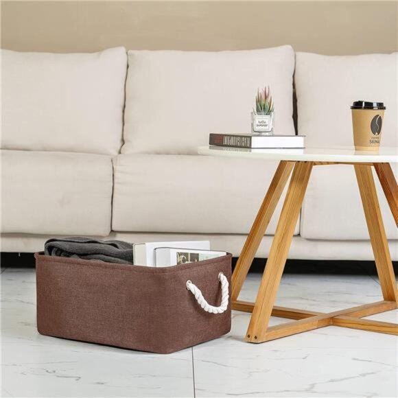 Storage Basket Fabric Storage Bin Shelf Basket Dog Toy Storage Basket - Picture 3 of 7